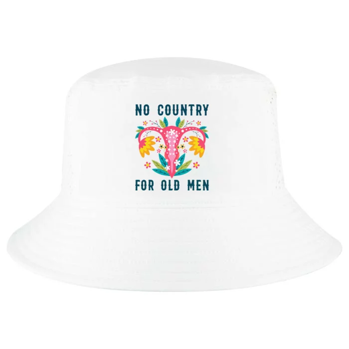 No Country For Old floral vagina uterus  Rights Cool Comfort Performance Bucket Hat