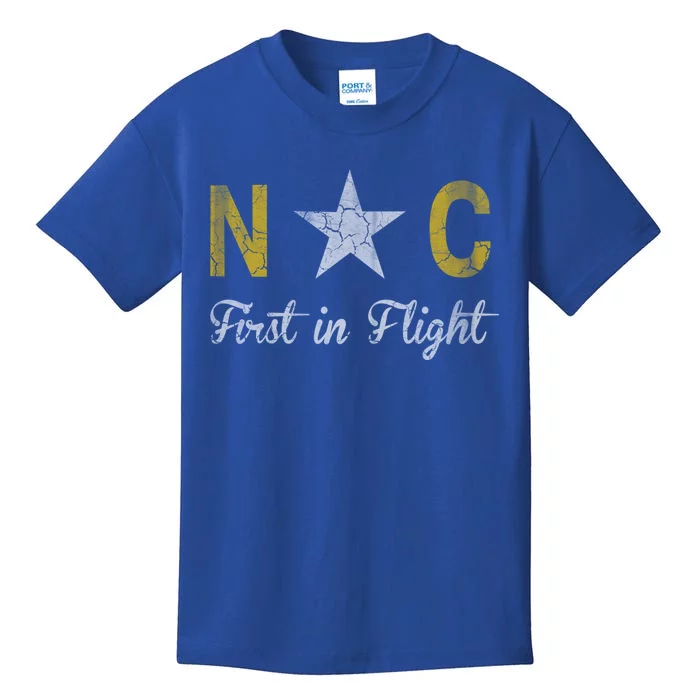 North Carolina First In Flight Vintage Distressed Fade Great Gift Kids T-Shirt