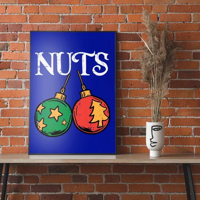 Nuts Chestnuts Funny Matching Couples Christmas Pjs Xmas Gift Poster