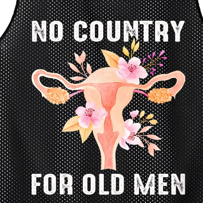 No Country For Old Men Floral Uterus Mesh Reversible Basketball Jersey Tank