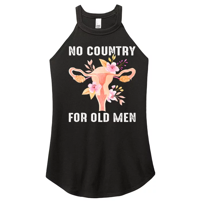 No Country For Old Men Floral Uterus Women’s Perfect Tri Rocker Tank