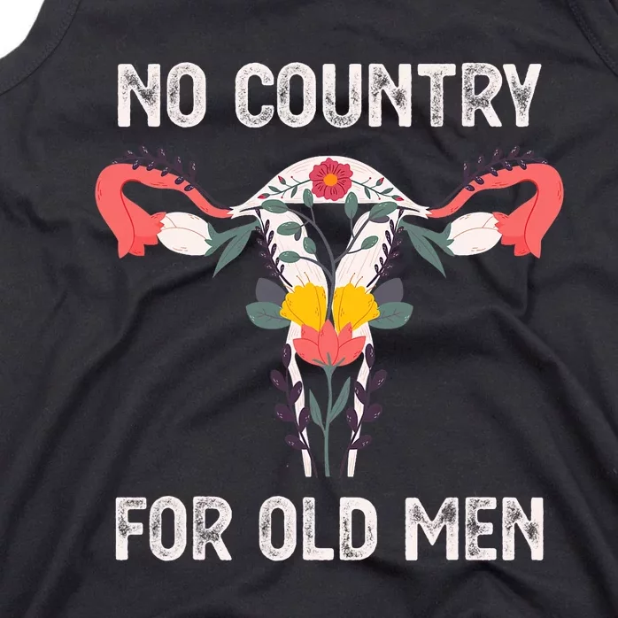 No Country For Old Men Funny Floral Vagina Uterus Tank Top