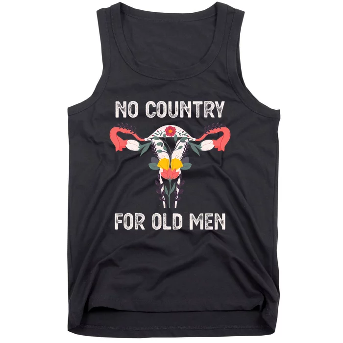 No Country For Old Men Funny Floral Vagina Uterus Tank Top