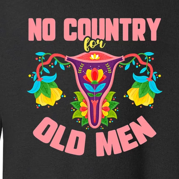 No Country For Old Men My Uterus Womens Rights Feminist Toddler Sweatshirt