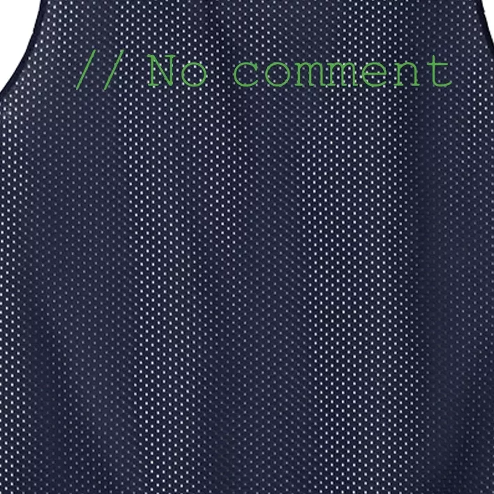 No Comment Funny Programmer Mesh Reversible Basketball Jersey Tank