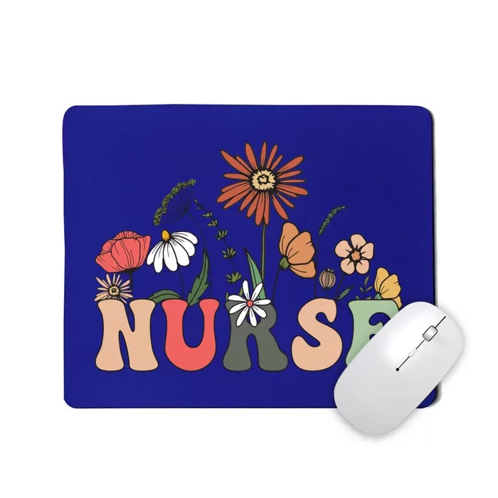 Nurse Cute Flowers Rn Nurse Wildflowers Gift Mousepad