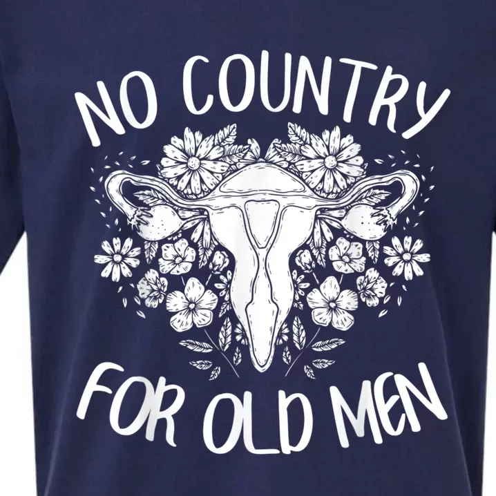 No Country For Old Men Uterus Feminist Women Rights Sueded Cloud Jersey T-Shirt