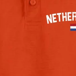 Netherlands Country Flag Logo Dry Zone Grid Performance Polo