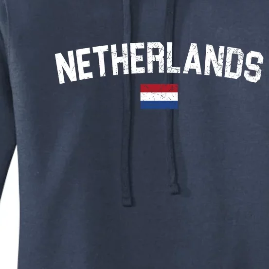 Netherlands Country Flag Logo Women's Pullover Hoodie