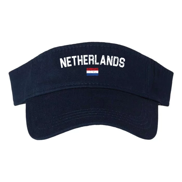 Netherlands Country Flag Logo Valucap Bio-Washed Visor