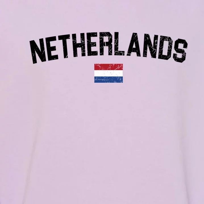 Netherlands Country Flag Logo Garment-Dyed Sweatshirt