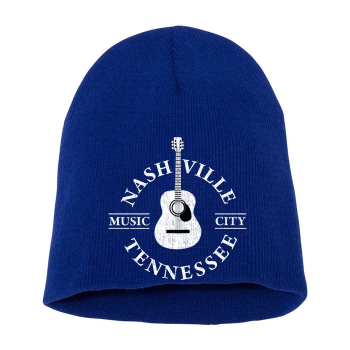 Nashville Cool Gift Cool Gift Country Music City Guitar Gift Cool Gift Short Acrylic Beanie