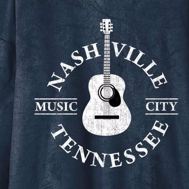 Nashville Cool Gift Cool Gift Country Music City Guitar Gift Cool Gift Hooded Wearable Blanket