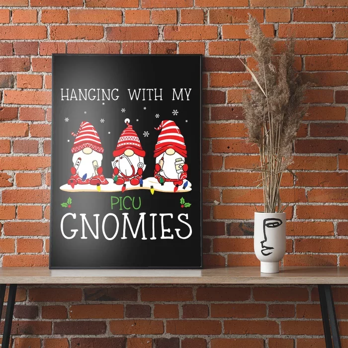 Nurse Christmas Gnome Cool Picu Nurse Christmas Lights Poster