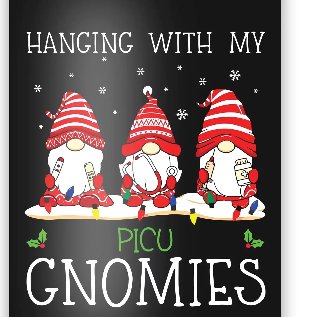 Nurse Christmas Gnome Cool Picu Nurse Christmas Lights Poster