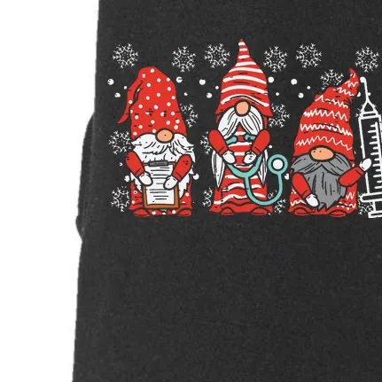 Nurse Christmas Gnomes Cute Xmas Scrub Top For Nurses Women Doggie 3-End Fleece Hoodie