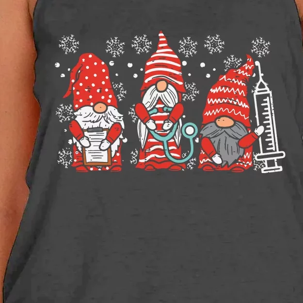 Nurse Christmas Gnomes Cute Xmas Scrub Top For Nurses Women Women's Knotted Racerback Tank