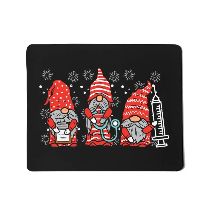 Nurse Christmas Gnomes Cute Xmas Scrub Top For Nurses Women Mousepad