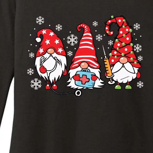 Nurse Christmas Gnomes Xmas Scrub Top Er Rn Nursing Gnomies Womens CVC Long Sleeve Shirt