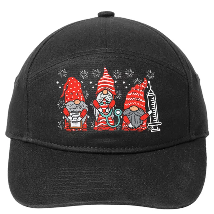 Nurse Christmas Gnomes Cute Xmas Scrub Top For Nurses 7-Panel Snapback Hat