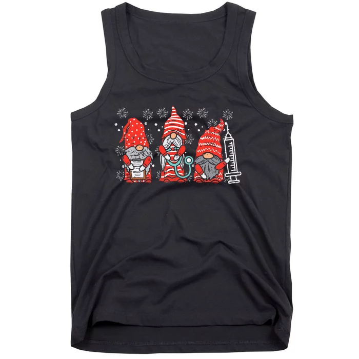 Nurse Christmas Gnomes Cute Xmas Scrub Top For Nurses Tank Top