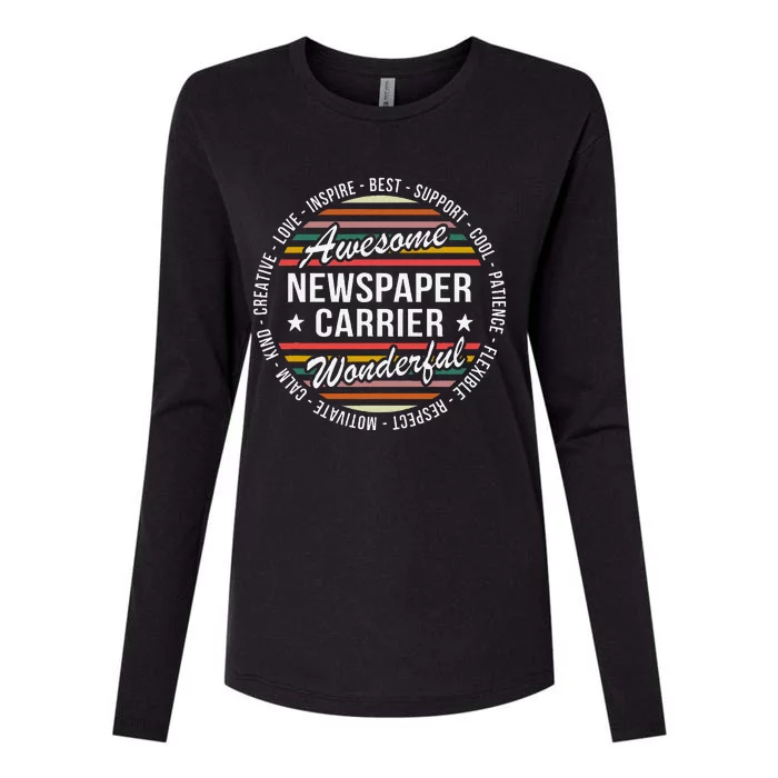 Newspaper Carrier Gifts Appreciation Inspire Womens Cotton Relaxed Long Sleeve T-Shirt