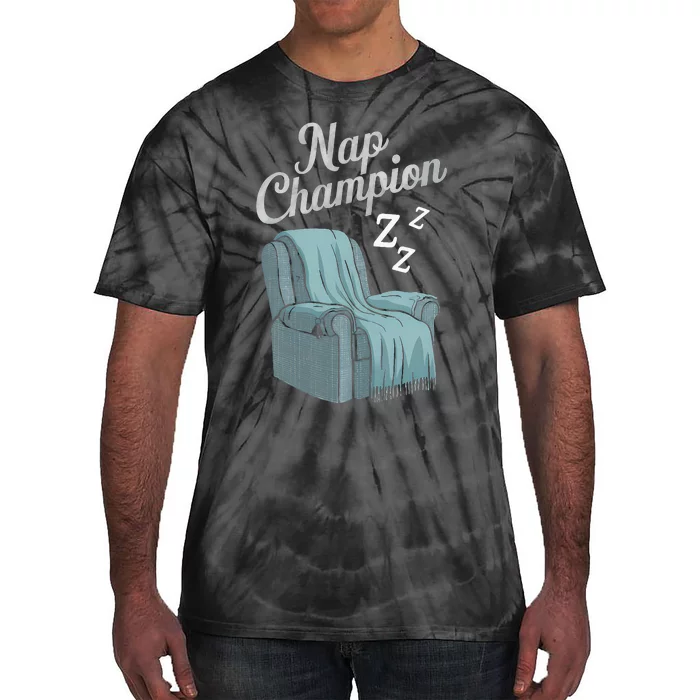 Nap Champion Grandpa And Dad And Papa May Nap Suddenly Tie-Dye T-Shirt