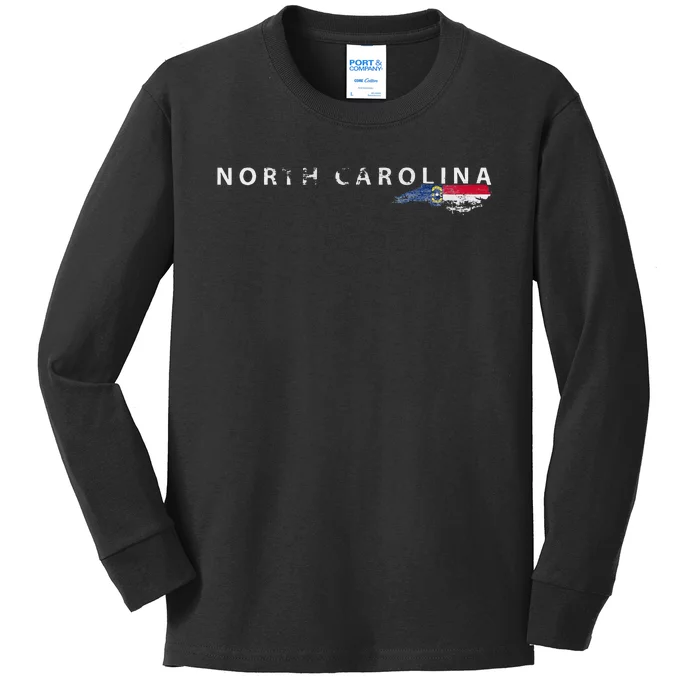 North Carolina Gifts NC Graphic S For Women. Men NC Kids Long Sleeve Shirt