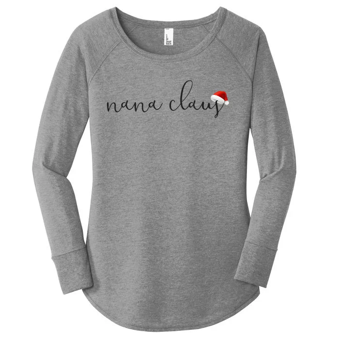 Nana Claus Grandma For Christmas Santa Hat Cool Gift Women's Perfect Tri Tunic Long Sleeve Shirt