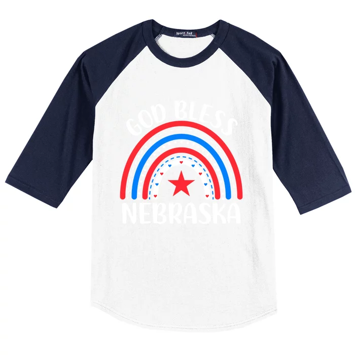 Nebraska Cute Gift I Love Nebraska Usa Gift Baseball Sleeve Shirt