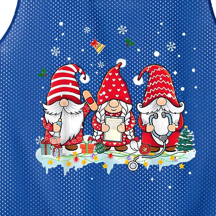 Nurse Christmas Gnomes Cute Xmas Scrub Top For Nurses Gift Mesh Reversible Basketball Jersey Tank