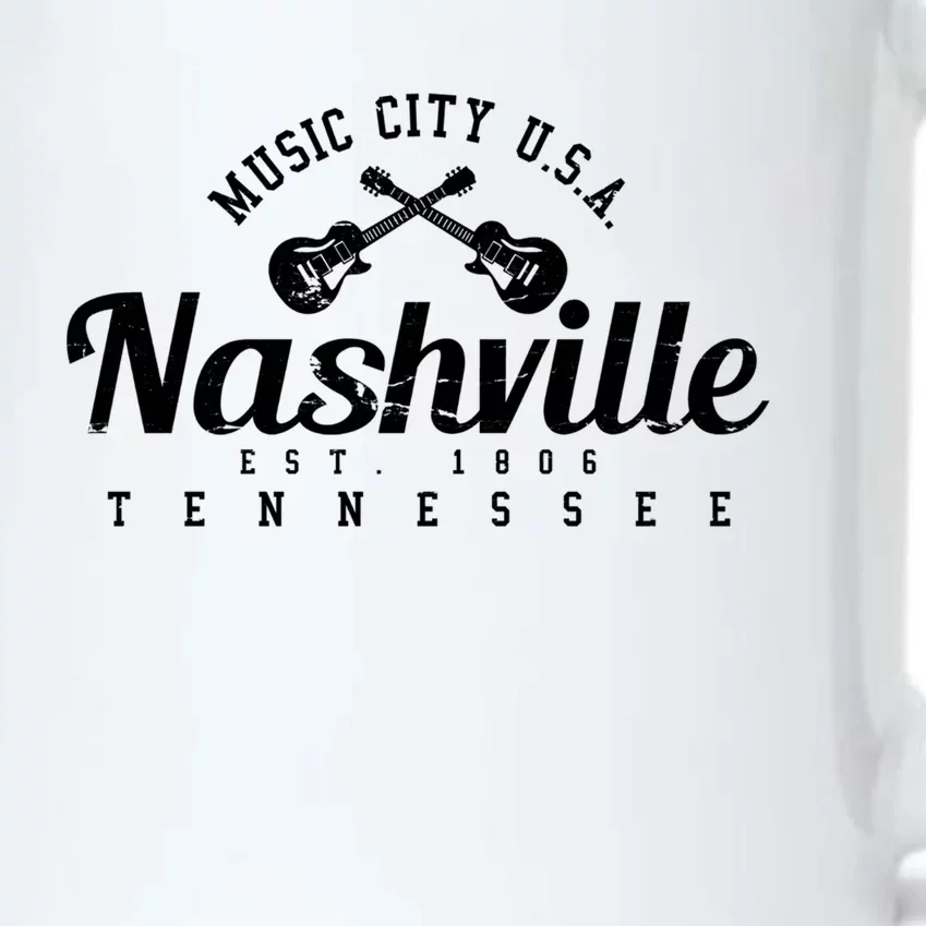 Nashville Cool Gift Cool Gift Country Music City Guitar Gift Cool Gift Black Color Changing Mug