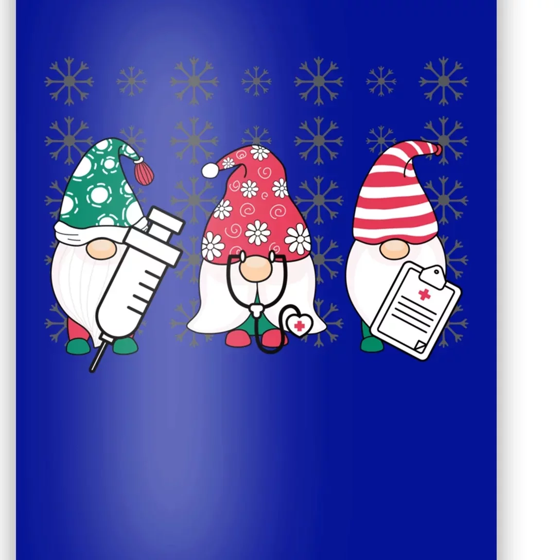 Nurse Christmas Gnomes Cute Nurses Xmas Pajamas Gift Poster