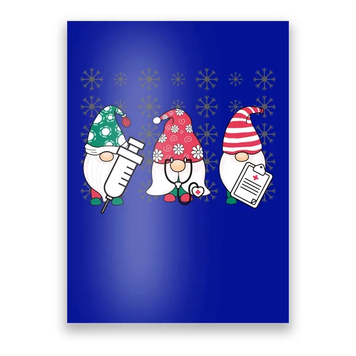 Nurse Christmas Gnomes Cute Nurses Xmas Pajamas Gift Poster