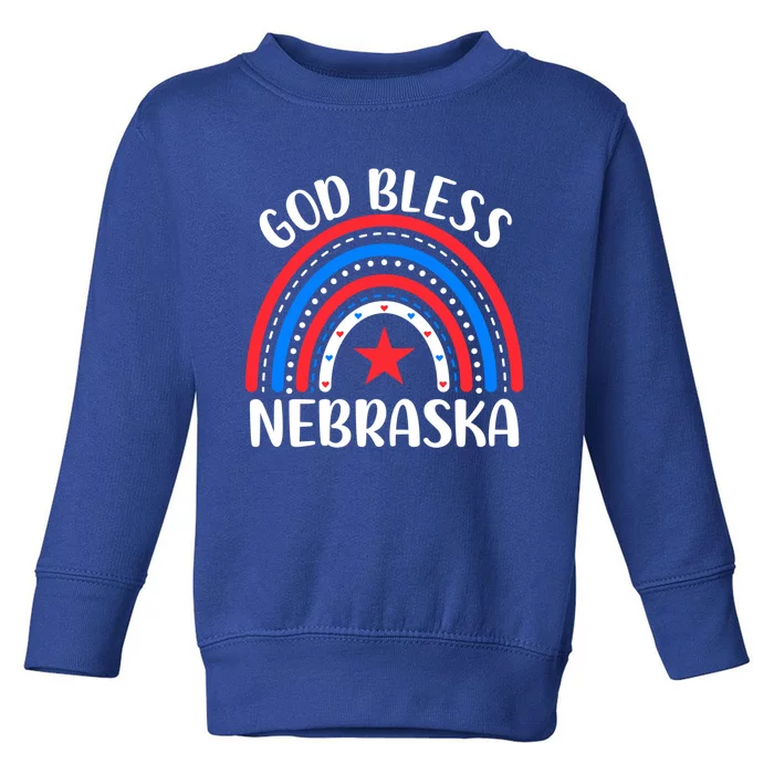 Nebraska Cool Gift I Love Nebraska Usa Gift Toddler Sweatshirt