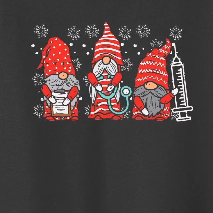 Nurse Christmas Gnomes Cute Xmas Scrub Top Toddler T-Shirt