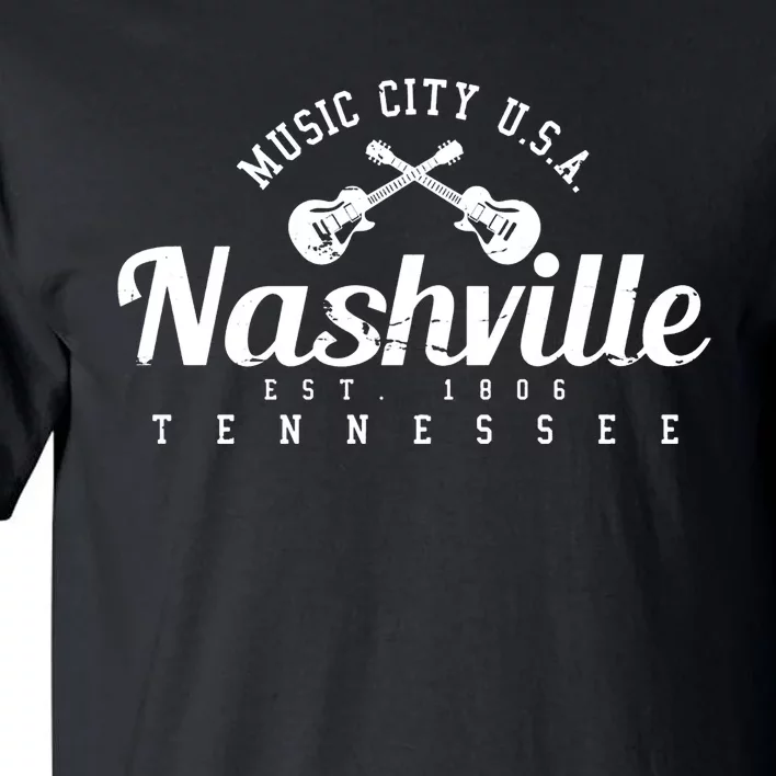 Nashville Cool Gift Cool Gift Country Music City Guitar Gift Cool Gift Tall T-Shirt