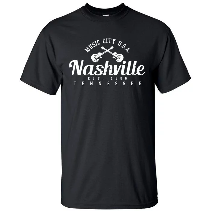 Nashville Cool Gift Cool Gift Country Music City Guitar Gift Cool Gift Tall T-Shirt