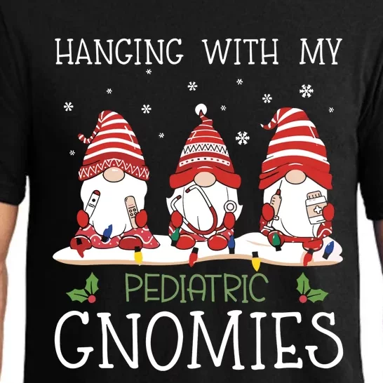 Nurse Christmas Gnome Cool Pediatric Nurse Christmas Lights Pajama Set