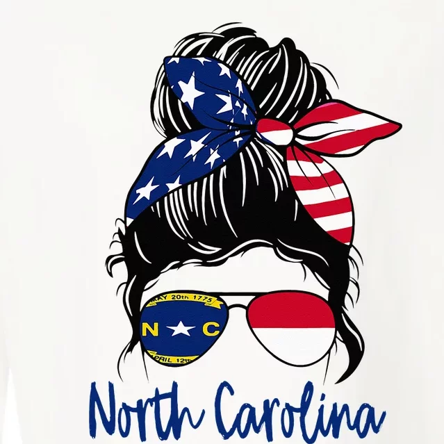 North Carolina Girl North Carolina Flag State Girlfriend Cropped Pullover Crew