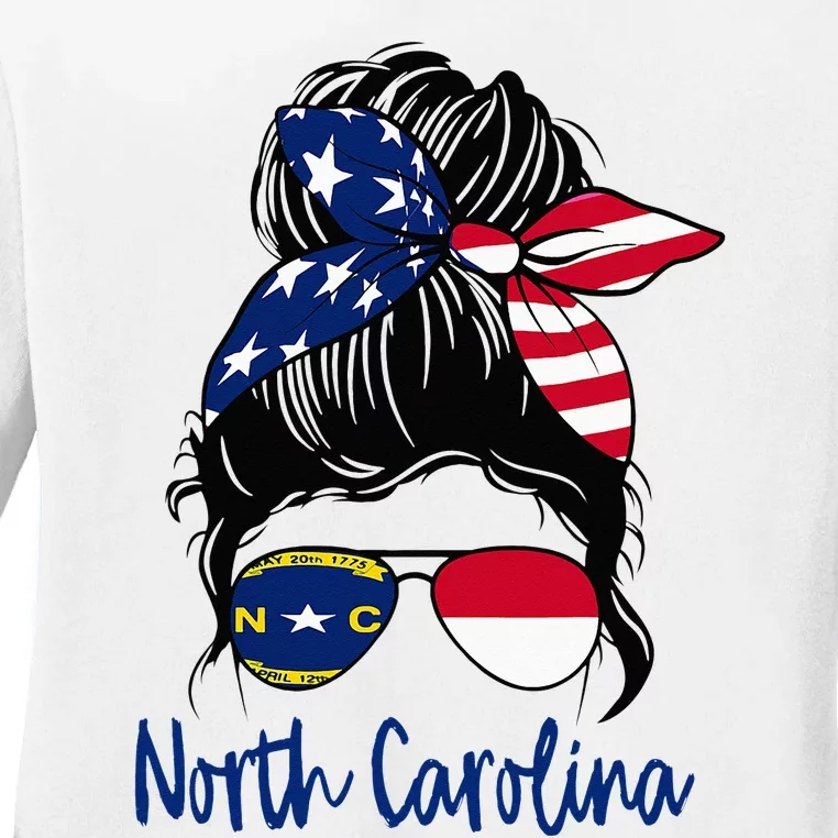 North Carolina Girl North Carolina Flag State Girlfriend Ladies Long Sleeve Shirt