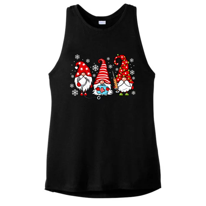 Nurse Christmas Gnomes Xmas Scrub Top Er Rn Nursing Gnomies Gift Ladies Tri-Blend Wicking Tank