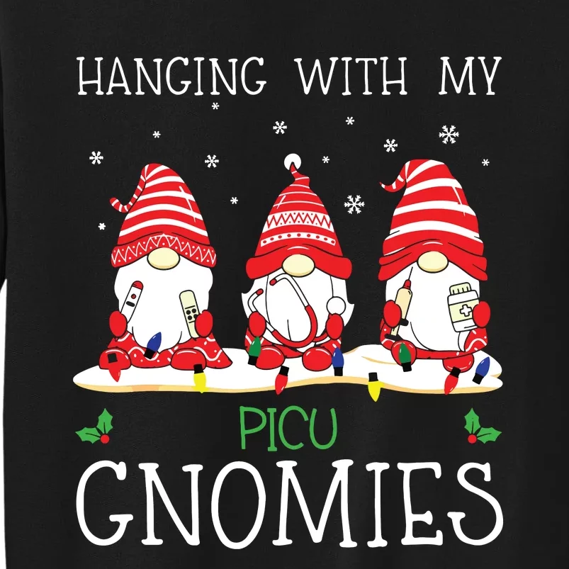 Nurse Christmas Gnome Cool Picu Nurse Christmas Lights Sweatshirt