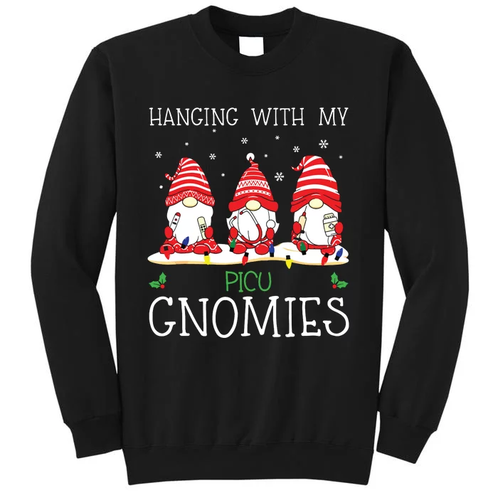 Nurse Christmas Gnome Cool Picu Nurse Christmas Lights Sweatshirt