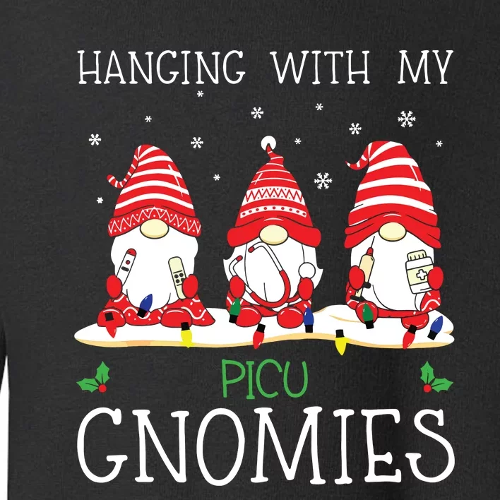 Nurse Christmas Gnome Cool Picu Nurse Christmas Lights Toddler Sweatshirt