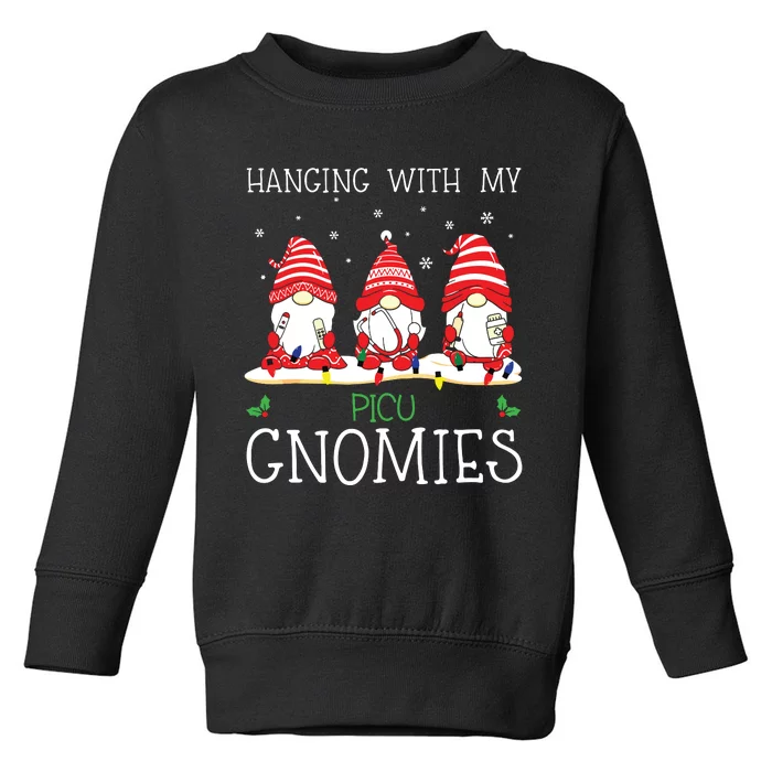 Nurse Christmas Gnome Cool Picu Nurse Christmas Lights Toddler Sweatshirt