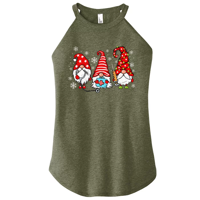 Nurse Christmas Gnomes Xmas Scrub Top Er Rn Nursing Gnomies Women’s Perfect Tri Rocker Tank