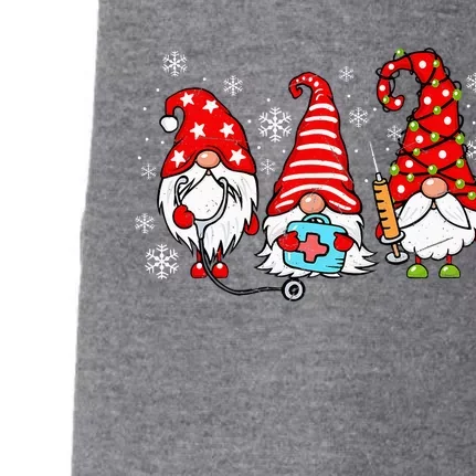 Nurse Christmas Gnomes Xmas Scrub Top Er Rn Nursing Gnomies Doggie 3-End Fleece Hoodie