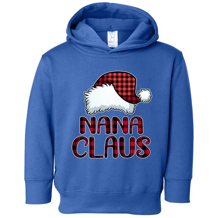 Nana Claus Gift Funny Christmas Pajama Family Matching Gift Toddler Hoodie