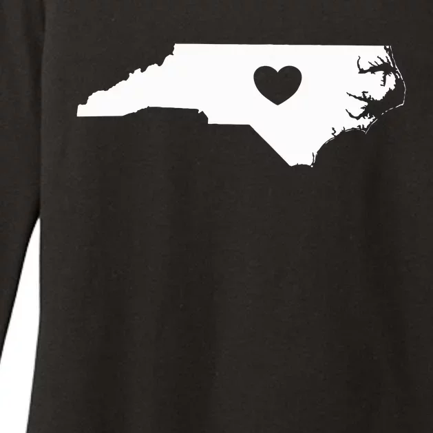 North Carolina Heart State Silhouette Womens CVC Long Sleeve Shirt